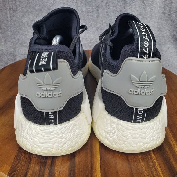 Adidas NMD R1 Shoes Men's 12 Black Low Top Lace Up Running Athletic Sneakers - Picture 4 of 9